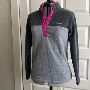 NEW Colombia Fleece Gray with Magenta Detail size S